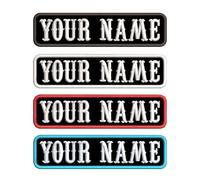 Toppa del nome personalizzato, 2pcs Personlized ricamato militare numero Tag, gancio su patch ricamo tattico Loop per abbigliamento borse gilet giacche lavoro camicie