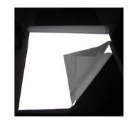 Toppa di sicurezza in tessuto riflettente grigio argento/nero/bianco, 0,3 m/0,5 m/1 m x 1 m, colore grigio argento, 0,3 x 1 m