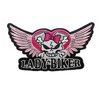 Colorful Patch Lady Biker Textile Iron-on Motorcycle Clothing Gilet Jacket Big