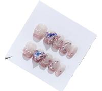 Toppa for unghie staccabile delicata rotonda quadrata corta francese Cat Eye in polvere for unghie fatta a mano(XS)