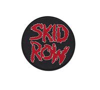 Toppa in metallo per capelli rigati di Skid Row Round Hard Rock Metal Band Badge ricamato da applicare con ferro da stiro
