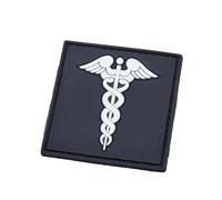 Toppa in PVC Caduceus Medic compatibile con velcro Toppe per cappelli, toppe tattiche, accessori Molle, toppe militari, toppe per zaini, toppe per zaini