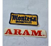 Toppa in stoffa - patch da cucire MONTESA epoca vintage 48 mm x 115 mm