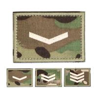 Toppa mimetica multicam per segreto, segreto, segreto, sergente lancia, caporale, toppa ricamata con gancio e anello, toppa militare militare MTP EMS EMT mimetica (Lance Corporal)