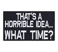 Toppa morale ricamata "TBBT E se tu fossi attaccato da un piano i Patch - Morale EN (That's a horrible idea... What time? - Patch)