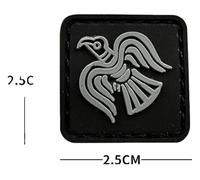 Toppa morale vichinga, con simbolo di triangolo sacro in PVC