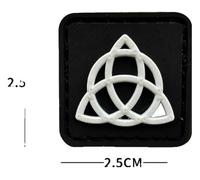 Toppa morale vichinga, con simbolo di triangolo sacro in PVC
