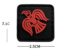 Toppa morale vichinga, con simbolo di triangolo sacro in PVC