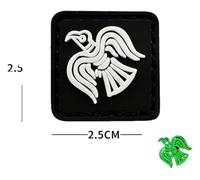 Toppa morale vichinga, con simbolo di triangolo sacro in PVC