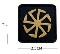 Toppa morale vichinga, con simbolo di triangolo sacro in PVC