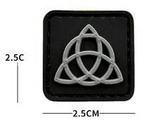 Toppa morale vichinga, con simbolo di triangolo sacro in PVC