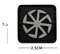 Toppa morale vichinga, con simbolo di triangolo sacro in PVC