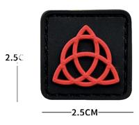 Toppa morale vichinga, con simbolo di triangolo sacro in PVC