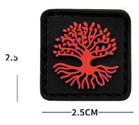 Toppa morale vichinga, con simbolo di triangolo sacro in PVC