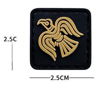 Toppa morale vichinga, con simbolo di triangolo sacro in PVC