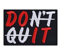 Toppa motivazionale ricamata da applicare con ferro o cucitura: "Don't quit - Do it" | Regalo di motivazione per esami/maturità | Applique per maglietta/giacca/borsa | 90x60mm
