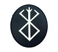 Toppa Nation Berserk Berserker Ovale Brand of Sacrifice Norse Airsoft Paintball PVC Morale Patch (Black Glow in the Dark)