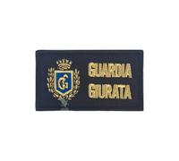 Toppa Patch Guardia Giurata Con Stemma GPG 3D Adesione a Strappo 8.0x5.0 cm (NERO)