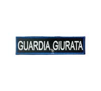 Toppa Patch Guardia Giurata in scritta 3D Adesione a Strappo 12.0x3,0 cm (BLU)