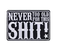 Toppa Patch ricamata da applicare con ferro o cucitura: " Old School " | Never Too - Toppa Biker -annodabile/applicabile con ferro | Sticker MC per motociclisti fai da te (Never Too Old Patch Biker)