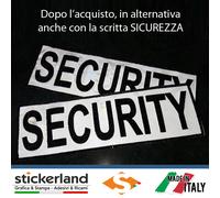 Toppa Patch Ricamata SECURITY - SICUREZZA da 28 x 9 cm circa ad Alta Visibilità
