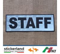 Toppa Patch Ricamata STAFF da 26 x 9 cm ad Alta Visibilità - Security Sicurezza