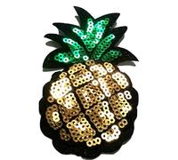 Toppa Patch Ricamo con paillettes termoadesiva/da cucire Ananas