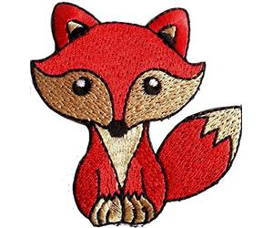 Toppa Patch Volpe adesive ricamo per tessuti/stoffa Bambini 7.8 cm