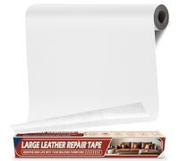 Toppa Pelle Adesiva per Riparazioni Bianco, 43x200cm Kit Riparazione Sella Scooter, Ecopelle Adesiva per Divano Autoadesivo, Finta Pelle Adesiva per Sedili Auto, Sedia, Barca, Mobil