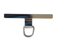 Toppa per cordino per smartphone, 4,7 x 2 cm, toppa per cordino per cellulare, patch per telefono, cordino di sicurezza, in metallo, adatta a tutti gli smartphone, Argento, Refer to description