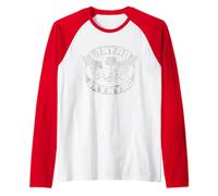 Toppa per Motociclisti Lynyrd Skynyrd Skynyrd Skull Bones Vintage Classic Rock Maglia con Maniche Raglan