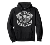 Toppa per Motociclisti Lynyrd Skynyrd Skynyrd Skull Bones Vintage Rock Classics Felpa con Cappuccio