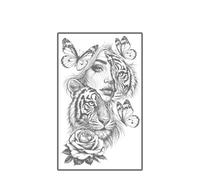 Toppa Per Tatuaggio Con Succo Di Farfalla Tigre Per Ragazza, Resa Cromatica Continua Impermeabile 1-2 Settimane
