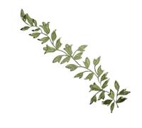 Toppa Ricamata 2 pezzi 25X6m foglia applique abbigliamento ricamo patch adesivo in tessuto ferro su riparazione cucito artigianale(Green)