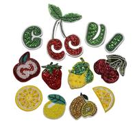 Toppa Ricamata 2 pezzi di toppe con strass fatte a mano perline da cucire su perle cristallo for abiti(NO.5)