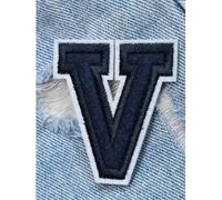 Toppa Ricamata 2 toppe con lettere termoadesive for abbigliamento, nome fai da te, for giacca, zaino, applique alfabeto, 5, cm(V)