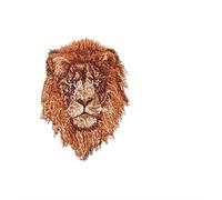 Toppa Ricamata 3 pezzi di leopardo tigre leone lupo ricamo ferro sulle toppe for abbigliamento applique fai da te cappello cappotto accessori abito adesivo stoffa animale(02 lion)