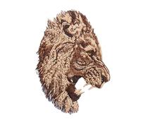 Toppa Ricamata 3 pezzi di leopardo tigre leone lupo ricamo ferro sulle toppe for abbigliamento applique fai da te cappello cappotto accessori abito adesivo stoffa animale(03 lion)