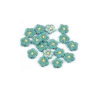 Toppa Ricamata 50 pz 10.5mm fiore multicolore patch mini appliques ricamo fai da te artigianato accessori for cucire vestiti decorazioni materiali fatti a mano(5)