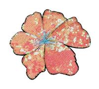 Toppa ricamata a forma di fiore con paillettes, per una facile applicazione su vari tessuti, artigianato, costumi, abbigliamento, decorazioni decorative
