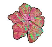 Toppa ricamata a forma di fiore con paillettes, per una facile applicazione su vari tessuti, artigianato, costumi, abbigliamento, decorazioni decorative