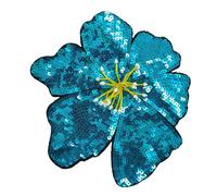 Toppa ricamata a forma di fiore con paillettes, per una facile applicazione su vari tessuti, artigianato, costumi, abbigliamento, decorazioni decorative