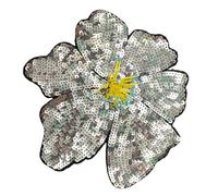 Toppa ricamata a forma di fiore con paillettes, per una facile applicazione su vari tessuti, artigianato, costumi, abbigliamento, decorazioni decorative
