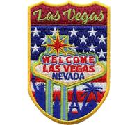 Toppa ricamata a forma di scudo del Nevada di Las Vegas, 7,6 cm, da applicare con ferro da stiro, per viaggi, America, USA, souvenir, per zaini, cappelli, borse, artigianato, toppe regalo fai da te