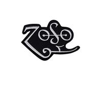 Toppa ricamata a forma di Zoso con scritta in inglese “Led Zeppelin Zoso”, accessorio per souvenir