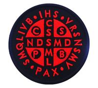 Toppa ricamata con croce templare di San Benedetto