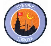 Toppa ricamata con ferro da stiro di Istanbul Turchia, 7,5 cm