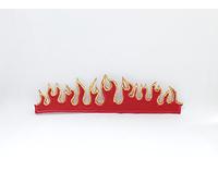 Toppa ricamata con fiamme di fuoco