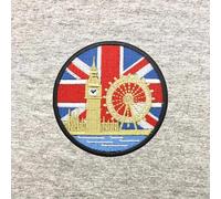 Toppa ricamata con logo Big Ben e London Eye (Regno Unito)