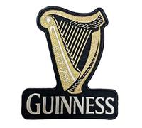 Toppa ricamata con logo Guinness Harp (10,2 cm) da applicare con ferro da stiro o da cucire, stemma della Birreria di San Giacomo Gate, Dublino, Irlanda, viaggi, souvenir irlandese, fai da te, toppe